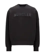 Moncler Logo Lettering Crewneck Sweatshirt black