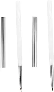 TOVINANNA 2pcs Nail Art Liner Pens Triangle Nail Brush for Manicure Fine Line Art Tools for Salon and Home Use Reliable Easy to Carry