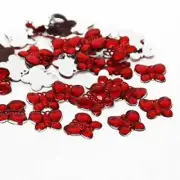 Package of 1200 Red Flat Back 15mm Butterfly Rhinestones