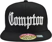 [INCREDIBLE GIFTS] Incrediblegifts Compton Snap Back Black Hat White Embordered,One Size, Compton, One Size