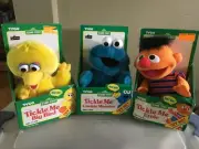 Sesame Street "Tickle Me:” Cookie Monster, Big Bird, Ernie - new, original boxes