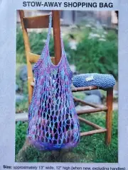 Oat Couture Knitting Pattern Mesh Stow Away Shopping Market Bag Cotton AC306
