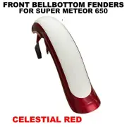 "BELLBOTTOM FENDER, CELESTIAL RED" FRONT FIT FOR ROYAL ENFIELD SUPER METEOR 650