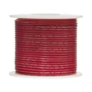 18 AWG Gauge TXL Automotive Stranded Hook Up Wire, 100 ft, Red, 60 Volts