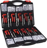 Screw Thread Repair Kit, Metric Imperial Sizes 261 Pieces High Hardness Self Tapping Insert Tool for Automotive Components