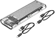 Orico TCM2-C3-SV NVMe M-Key M.2 SSD to USB-C 10Gbps Enclosure Transparent Silver