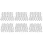 AU (White )6Pcs 20x20cm NonSlip Splicing Interlocking Floor Mat For Kitchen