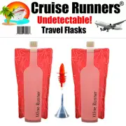 Cruise Ship Flask Kit Rum Runners Sneak Smuggle Alcohol Liquor Booze Bag Travel