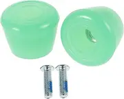 1Pair Double Row Roller Skate Toe Stops Durable PU Brake Jam Plugs for Enhanced Braking Power Easy Installation Suitable for Quad Skates Skateboards with Screws