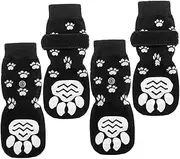 HAPINARY 2 Pairs Breathable Cotton Dog Socks Non Slip Paw Protectors for Dogs for Winter Outdoor Use Comfortable Lightweight Design