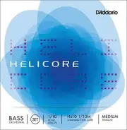 D'Addario Helicore Orchestral Bass String Set, 1/10 Scale, Medium Tension