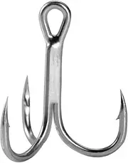 Fishing Treble Hook Strong Sharp 100pcs Triple Barbed Tackle Hooks Silvery Tuba High Carbon Super Sharp Solid riple Barbed Steel Fish Hooks Round Bend for Saltwater Freshwater Size 1 2 4 6 8 10 12