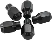 Aeroflow Conical ET Closed Wheel Nuts M12x1.5 Black M12 x 1.50mm Set Of 5