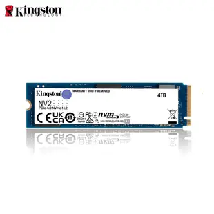 金士頓 Kingston NV2 4TB NVMe PCIe 4.0 SSD M.2 2280 固態硬碟