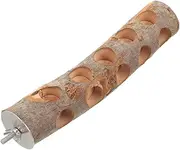 LIGHTAOTAO Parakeet Wooden Perch Stand Natural Bird Perch for Chewing Exercise for Birds Like Parrots and Budgies Easy to Hang