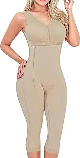Shapewear Women Tummy Control Full Body Shaper Butt Lifter Thigh Slimmer Bodysuit Side Zipper Breast Support Long Post Surgery
