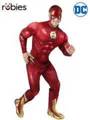 Rubies Licensed Adult Fancy Dress Costume The Flash Deluxe DC