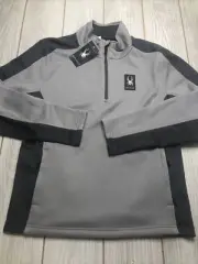 New Spyder Mens Ski 1/4 Jacket Size Medium Gray