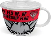 AFL Soup Mug with Lid - Essendon Bombers - Ceramic - 850mL Capacity