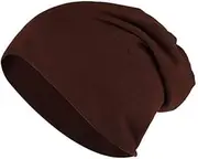 Knit Hat for Men Women Unisex Summer Autumn Soft Cotton Hats Thin Cap Knitted Hat Black for Outdoor Cycling 55-60cm zhengpingpai (Color : Light Brown)