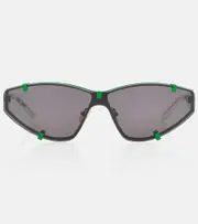 [Bottega Veneta] Bottega Veneta Grip shield sunglasses One Size green