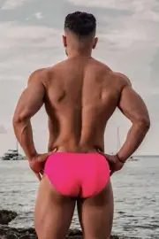 [K125] Handsome Man Cute Male Model Showing Off Body Physique Art Photography