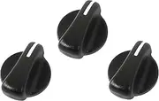 Replacement Part 5011218AA, 5011218AC A/C Heater Control Knob Fan Switch for 1999-2006 Jeep Wrangler, 1999-2003 Dodge Ram Van (Black) (3)