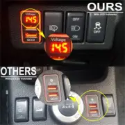 For Nissan QC 3.0 QuickCharger Dual USB Phone Adapter Port Digital LED Voltmeter (for: Nissan)