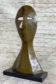 Pablo Picasso inspired Bronze Sculpture BEHIND THE MASK Hot Cast Artwork Art NR