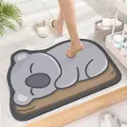 Cute Diatom Super Absorbent Bathroom Mat CartoonNon-Slip Mud Toilet Pad Quick-Dr
