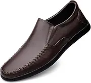 [Generic] Men's Casual Shoes Loafers Formal Shoes Mens Dress Shoes Business Leather Wedding Dress Man Oxford Shoes for Men Office,Brown 1,40