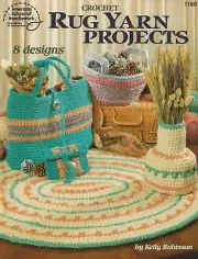Rug Yarn Projects Crochet Mini Purse Basket Oval Rug Vase Southwest Basket NEW