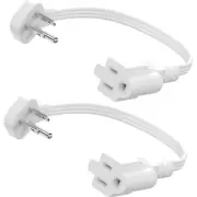 Versatile 2 Pack of 1ft Flat Plug Extension Cords - Perfect for Indoor Devices