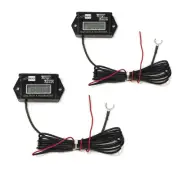 Pack of 2 Tiny Tach Digital Hour Meters Tachs for Boat PWC Jet Ski Watercraft