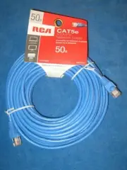 RCA 50-Ft. Blue Cat5/Cat5e Ethernet Network Computer Cable TPH533BR, New!