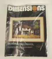 Dimensions Crewel Sunlit Barnyard #1314 Crewel Embroidery Kit Sealed Wool - NOS