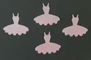 24 EDIBLE CUPCAKE CAKE RICE PAPER TOPPERS BALLET TUTU (5 COLOURS AVAILABLE)