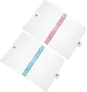 KALLORY 2Pcs Binder Notebook Covers Clear Shells Cherry Blossom Document Covers for Office School and Personal Use Cute Aesthetic Design