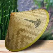 Handmade Retro Bamboo Straw Hat - Fisherman, Sunshade, Tourism, Dance, Weaving