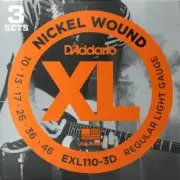 3 Pack - D'Addario Exl110 Regular String Set Electric Guitar