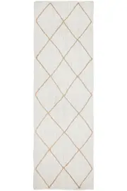Noosa Diamond White Jute Runner