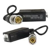 2Pcs Passive Video Balun Analog HD,AHD, HD-CVI, HD-TVI, Push-In Data Transmitter