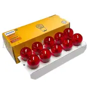 (10PCs) Philips BAW15d Red Bayonet PR21/5W Replacement Light Bulbs 12V 21W 12495