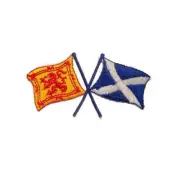 Embroidered Patch - SCOTLAND Crossed Flags IRON-ON or SEW