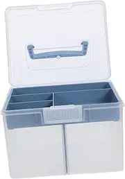 Happyyami Clear Plastic Removable Storage Box Portable Multi Purpose Organizer for Coins Cash and Cards Compact and Lightweight Home Storage for Travel and Office Use