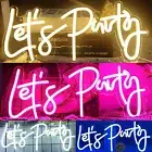 Let's Party Neon Signs LED Night Light Board USB Powered Party Wall Art Decor AU