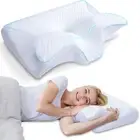Adjustable Memory Foam Cervical Pillow for Side, Back, and Stomach Sleepers