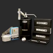 Complete Mini Keg Package | Inc Gas &amp; Accessories 2L Black - Insulated