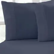 Flannelette Fitted & Pillowcase Set Ink - No Flat Sheet