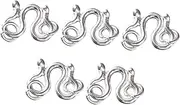 CIMAXIC 5pcs Sterling Silver Bracelet Buckle Clasp DIY Jewelry Making Charms S-Hook Clasps for DIY Bracelet Accessories